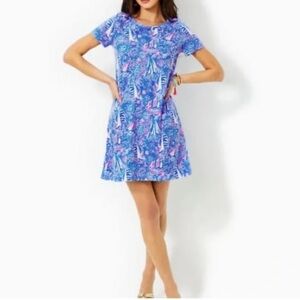 Lilly Pulitzer Cody Tshirt Dress Boca Blue Meidum